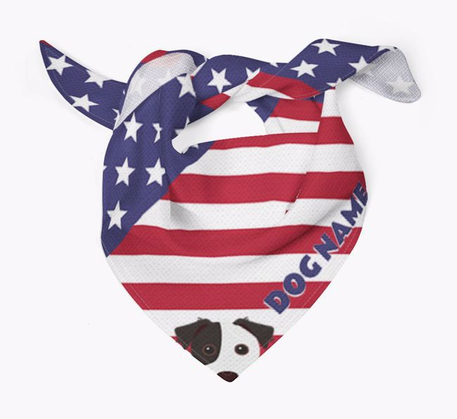 Personalized Stars and Stripes Bandana for your {breedFullName}